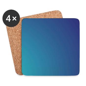 Circling cyan-violet gradient - Coasters (set of 4) - white - Front