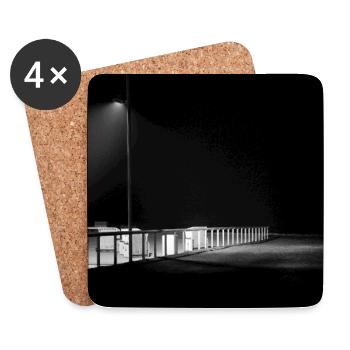 Deich an der Nordsee - Untersetzer (4er-Set) - Weiß - Vorne