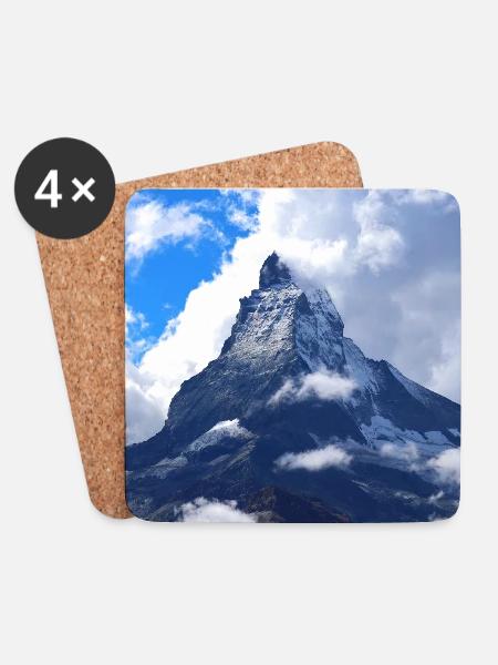 Matterhorn Schweiz - Untersetzer (4er-Set) - Weiß