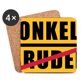 Bruder - Onkel - Untersetzer (4er-Set) - Weiß - Vorne