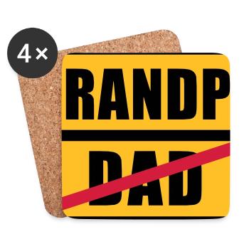 Dad - Grandpa - Dessous de verre (lot de 4) - blanc - Devant
