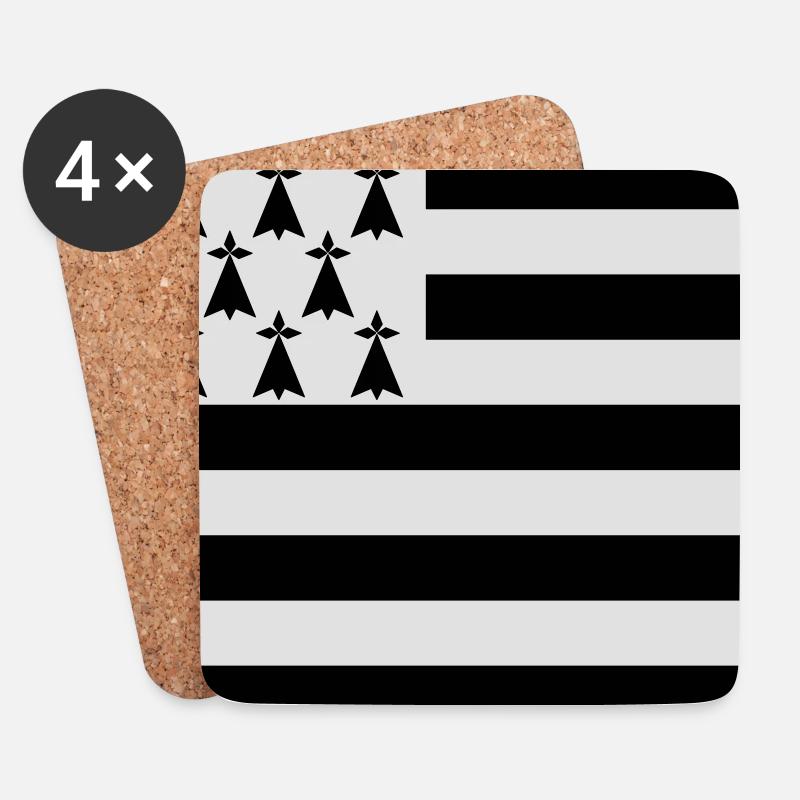 Bretagne ! - Untersetzer (4er-Set) - Weiß