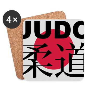 judo - Untersetzer (4er-Set) - Weiß - Vorne