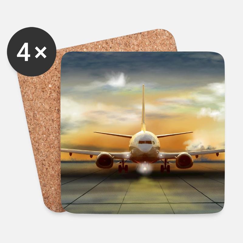 737 - Untersetzer (4er-Set) - Weiß