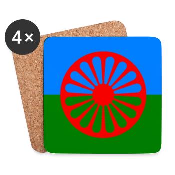 Romani Flag - Coasters (set of 4) - white - Front