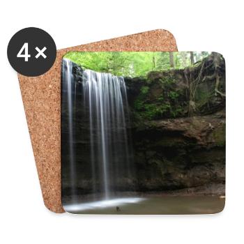 WASSERFALL HÖRSCHBACH BEI MURRHARDT - Untersetzer (4er-Set) - Weiß - Vorne