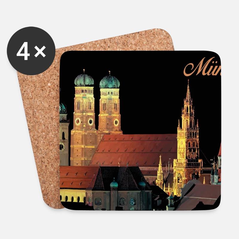 München - Untersetzer (4er-Set) - Weiß
