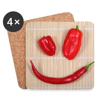 SPICY Smiley - Coasters (set of 4) - white - Front