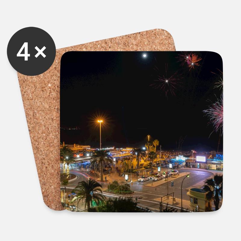 Maspalomas Silvesternacht - Untersetzer (4er-Set) - Weiß