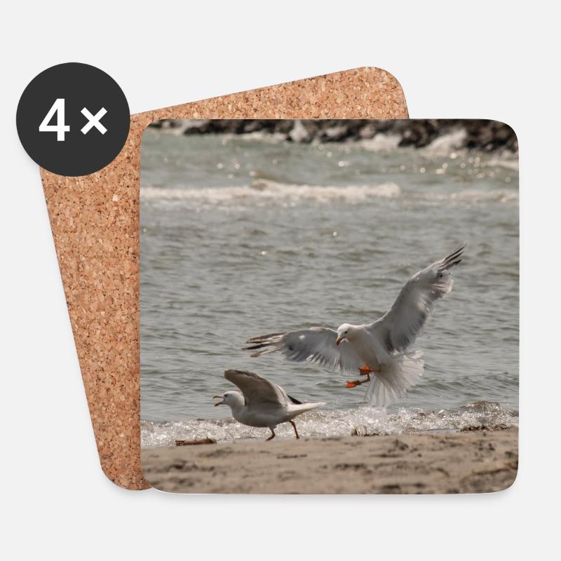 Zwischen Himmel und Meer - Untersetzer (4er-Set) - Weiß
