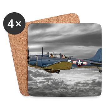 SBD Dauntless - Dessous de verre (lot de 4) - blanc - Devant