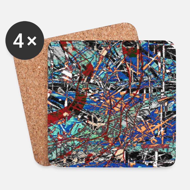 Entrelacés - Dessous de verre (lot de 4) - blanc