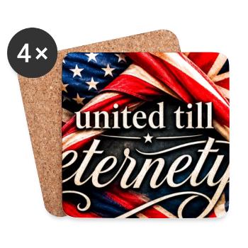 United Till Eternity Flags - Coasters (set of 4) - white - Front