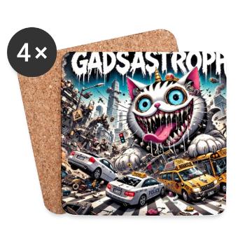 Gadsastrophe Quer - Untersetzer (4er-Set) - Weiß - Vorne