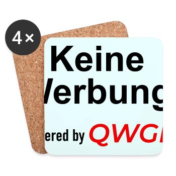 Keine Werbung powered by - Untersetzer (4er-Set) - Weiß - Vorne