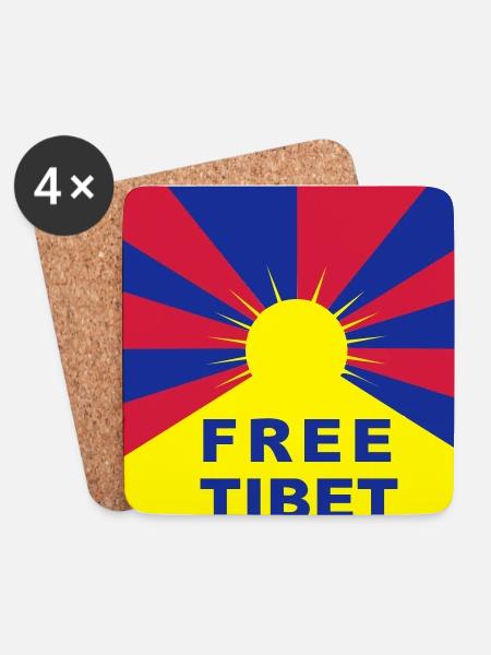 Free Tibet - Coasters (set of 4) - white