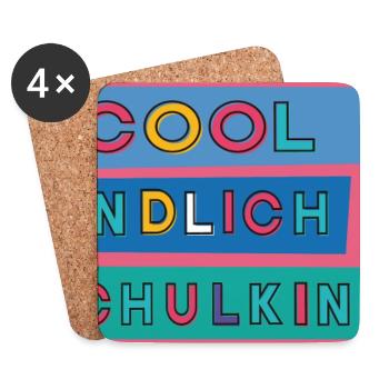 Finally a schoolchild - Coasters (set of 4) - white - Front