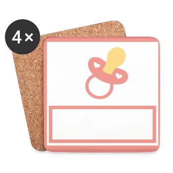 Personalize your own baby template - Coasters (set of 4) - white - Front