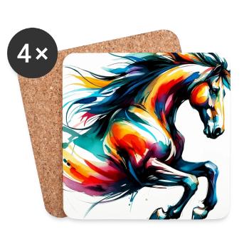 Horse - Coasters (set of 4) - white - Front