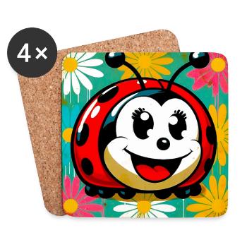 ladybird - Coasters (set of 4) - white - Front