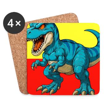 dinosaur - Coasters (set of 4) - white - Front