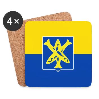 Zandvoort-Flaggenlogo - Untersetzer (4er-Set) - Weiß - Vorne