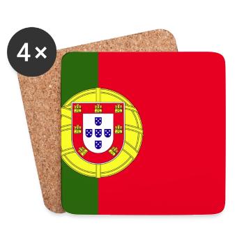 Portugal Flagge - Untersetzer (4er-Set) - Weiß - Vorne