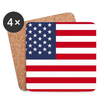 United States flag - Coasters (set of 4) - white - Front