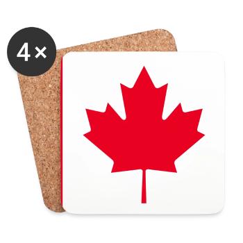 Get our Canada flags now - Coasters (set of 4) - white - Front