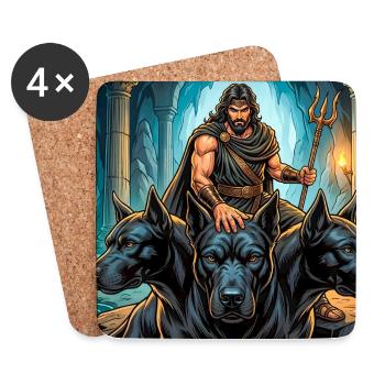 Hades erlaubt Herakles, Cerberus zu nehmen - Untersetzer (4er-Set) - Weiß - Vorne