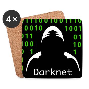Darknet - Untersetzer (4er-Set) - Weiß - Vorne