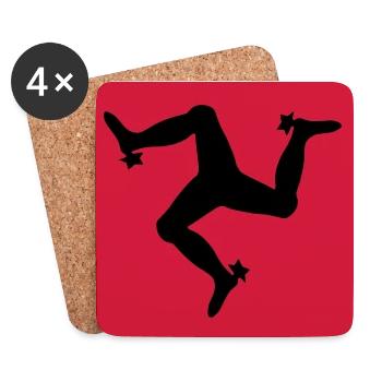 The Manx Triskelion, Emblem of the Isle of Man - Coasters (set of 4) - white - Front