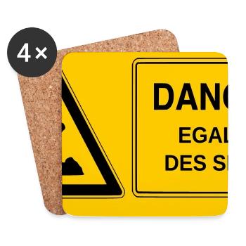 Gender equality - Coasters (set of 4) - white - Front