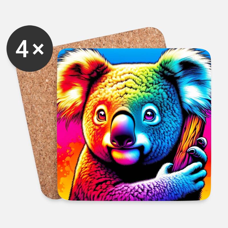Koala - Untersetzer (4er-Set) - Weiß