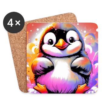 penguin - Coasters (set of 4) - white - Front