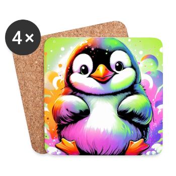 penguin - Coasters (set of 4) - white - Front