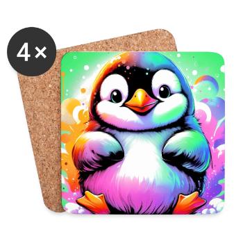 penguin - Coasters (set of 4) - white - Front