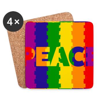 Peace - Untersetzer (4er-Set) - Weiß - Vorne