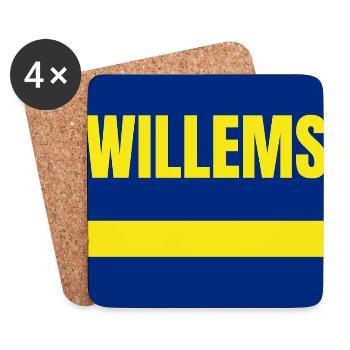 Willemstad in Curaçao Flag - Coasters (set of 4) - white - Front