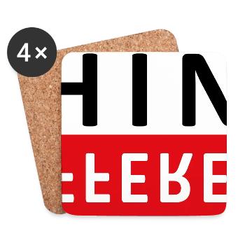 Think Different - Untersetzer (4er-Set) - Weiß - Vorne