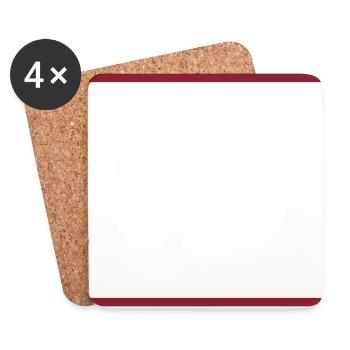 Empty Frame Frame - Add Your Own Text Design - Coasters (set of 4) - white - Front