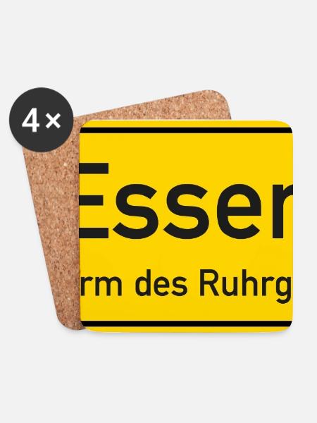 Essen Ortsname Deutschland - Untersetzer (4er-Set) - Weiß