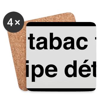 Tabak tötet, Rohr entspannt :) - Untersetzer (4er-Set) - Weiß - Vorne