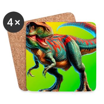 dinosaur - Coasters (set of 4) - white - Front