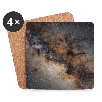 Foto Tasse MilkyWay - Untersetzer (4er-Set) - Weiß - Vorne