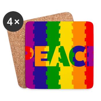Peace - Coasters (set of 4) - white - Front