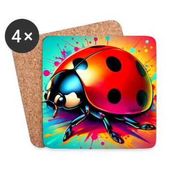 ladybird - Coasters (set of 4) - white - Front