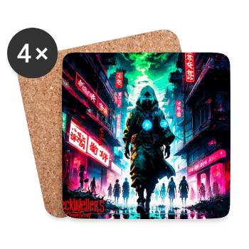 city apocalyptic - Untersetzer (4er-Set) - Weiß - Vorne