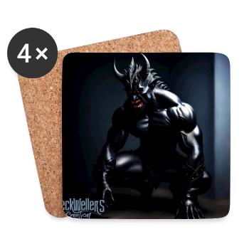 Darkness devil side - Untersetzer (4er-Set) - Weiß - Vorne