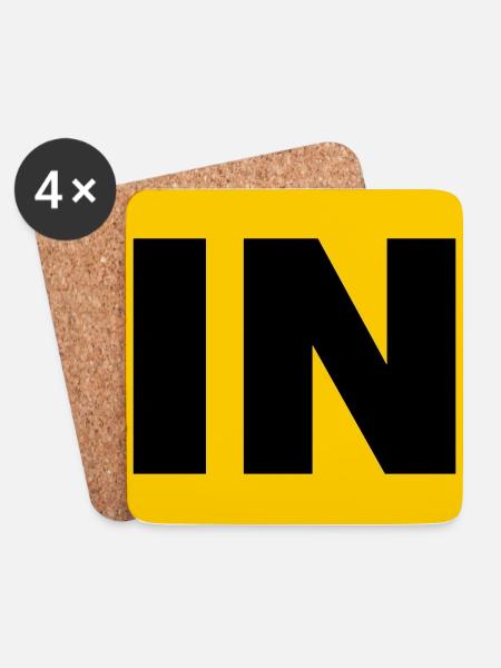 King / 2 Colours - Coasters (set of 4) - white